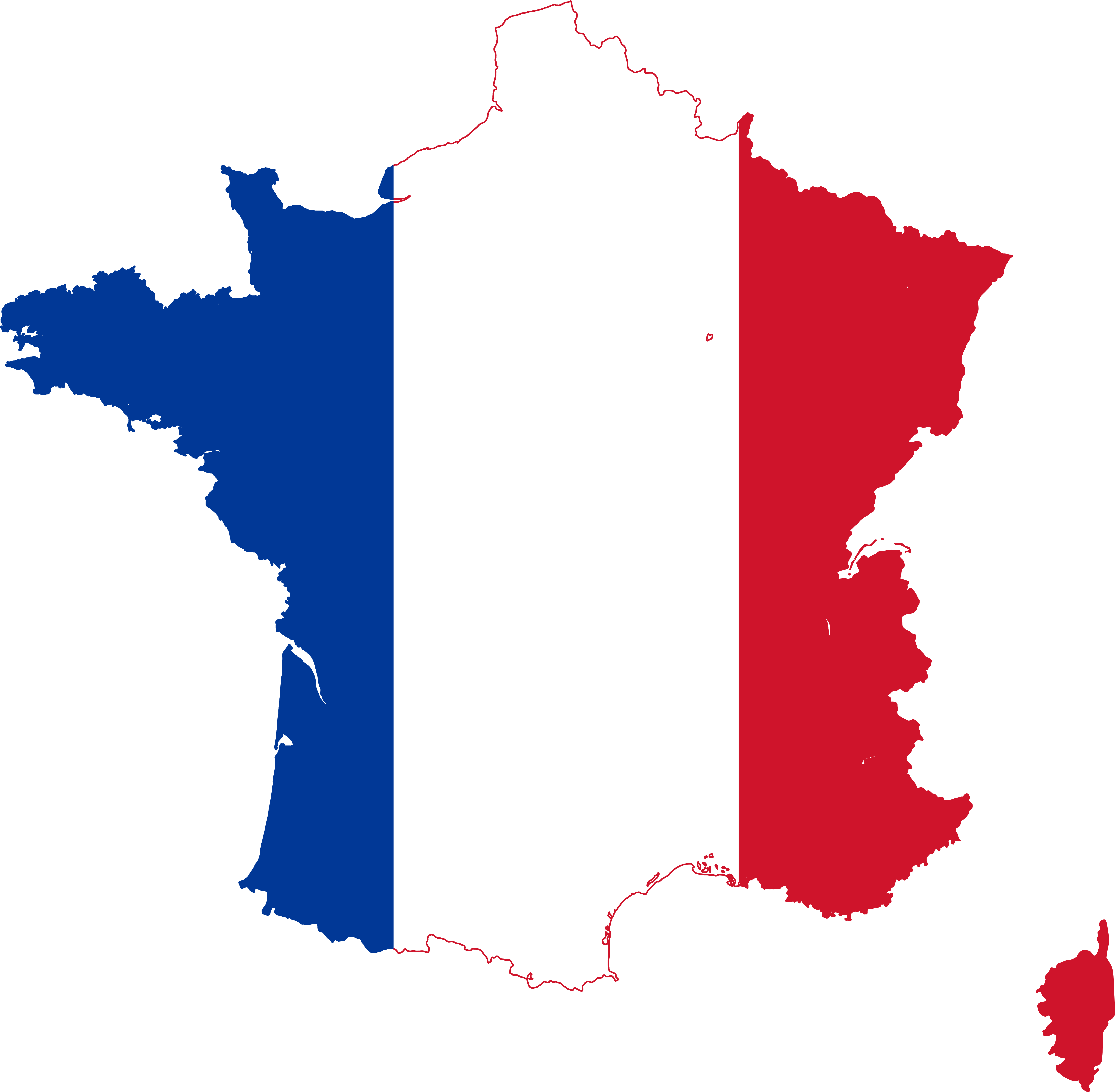France Flag Map