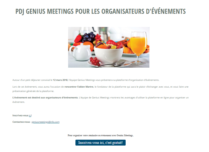 communiquer sur evenement